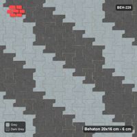 Interlock (Pasco) 20x16 cm · BEH-228 · Diagonal ribbons, turned 90 deg, kerb frame