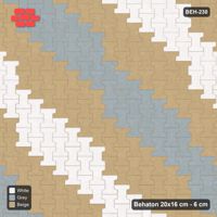 Interlock (Pasco) 20x16 cm · BEH-230 · Diagonal ribbons, turned 90 deg, kerb frame