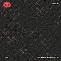 Interlock (Pasco) 20x16 cm · BEH-235 · Plain running-bond interlock, laid on the diagonal, kerb frame