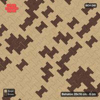 Interlock (Pasco) 20x16 cm · BEH-240 · Soft tonal blend, laid on the diagonal, kerb frame