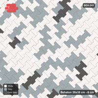 Interlock (Pasco) 20x16 cm · BEH-243 · Soft tonal blend, laid on the diagonal