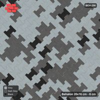 Interlock (Pasco) 20x16 cm · BEH-250 · Soft tonal blend, laid on the diagonal, kerb frame
