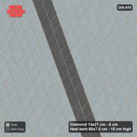 Interlock (Pasco) 14x21 cm · DIA-010 · Native Interlock 20 deg - cross-lattice feature band, kerb frame
