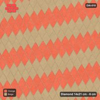 Interlock (Pasco) 14x21 cm · DIA-018 · Native Interlock 30 deg - double-file stripes across the lattice, kerb frame