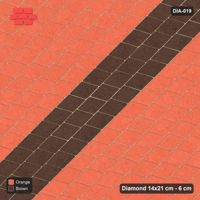 Interlock (Pasco) 14x21 cm · DIA-019 · Native Interlock 135 deg - cross-lattice feature band, kerb frame