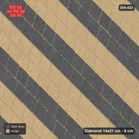 Interlock (Pasco) 14x21 cm · DIA-023 · Native Interlock 45 deg - double-row stripes along the lattice, kerb frame