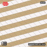Interlock (Pasco) 14x21 cm · DIA-024 · Native Interlock 105 deg - single-row stripes along the lattice, kerb frame