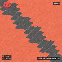 Interlock (Pasco) 14x21 cm · DIA-026 · Native Interlock 135 deg - diagonal feature band, kerb frame
