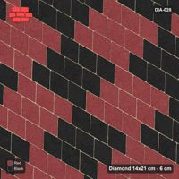 Interlock (Pasco) 14x21 cm · DIA-028 · Native Interlock 60 deg - 3x3 block checker, kerb frame