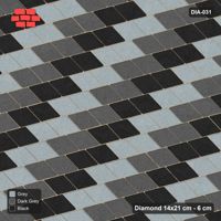 Interlock (Pasco) 14x21 cm · DIA-031 · Native Interlock 105 deg - diagonal lattice bands, kerb frame