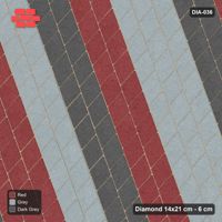 Interlock (Pasco) 14x21 cm · DIA-036 · Native Interlock 20 deg - vertical colour bands, kerb frame