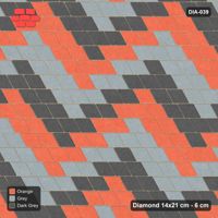 Interlock (Pasco) 14x21 cm · DIA-039 · Native Interlock 90 deg - chevron zigzag bands, edge to edge