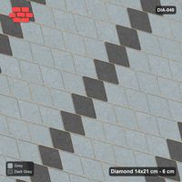 Interlock (Pasco) 14x21 cm · DIA-040 · Native Interlock 75 deg - accent course every fifth file, kerb frame