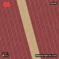 Interlock (Pasco) 14x21 cm · DIA-042 · Native Interlock 15 deg - cross-lattice feature band, kerb frame