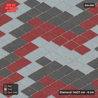 Interlock (Pasco) 14x21 cm · DIA-048 · Native Interlock 120 deg - chevron zigzag bands, kerb frame