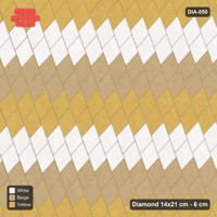 Interlock (Pasco) 14x21 cm · DIA-050 · Native Interlock 20 deg - double-file stripes across the lattice, kerb frame
