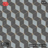 Interlock (Pasco) 14x21 cm · DIA-051 · Tumbling cubes, 3-tone 0 deg - edge to edge