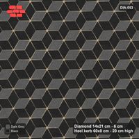 Interlock (Pasco) 14x21 cm · DIA-053 · Tumbling cubes, 3-tone 150 deg - kerb frame
