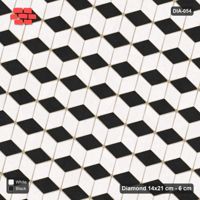 Interlock (Pasco) 14x21 cm · DIA-054 · Tumbling cubes, 3-tone 45 deg - edge to edge