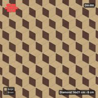 Interlock (Pasco) 14x21 cm · DIA-055 · Tumbling cubes, 3-tone 120 deg - edge to edge