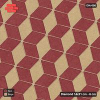 Interlock (Pasco) 14x21 cm · DIA-056 · Tumbling cubes, 3-tone 15 deg - kerb frame
