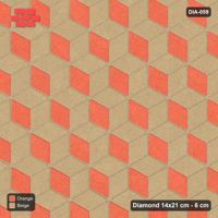 Interlock (Pasco) 14x21 cm · DIA-059 · Tumbling cubes, 3-tone 60 deg - edge to edge