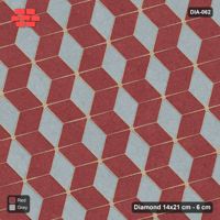 Interlock (Pasco) 14x21 cm · DIA-062 · Tumbling cubes, 3-tone 105 deg - kerb frame