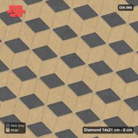 Interlock (Pasco) 14x21 cm · DIA-065 · Tumbling cubes, 3-tone 165 deg - kerb frame