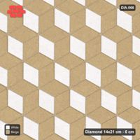 Interlock (Pasco) 14x21 cm · DIA-066 · Tumbling cubes, 3-tone 60 deg - kerb frame