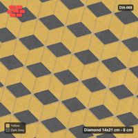 Interlock (Pasco) 14x21 cm · DIA-069 · Tumbling cubes, 3-tone 105 deg - kerb frame