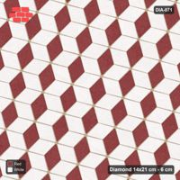 Interlock (Pasco) 14x21 cm · DIA-071 · Tumbling cubes, 3-tone 75 deg - edge to edge