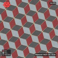 Interlock (Pasco) 14x21 cm · DIA-078 · Tumbling cubes, 3-tone 75 deg - kerb frame