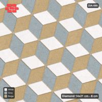 Interlock (Pasco) 14x21 cm · DIA-080 · Tumbling cubes, 3-tone 45 deg - kerb frame