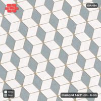 Interlock (Pasco) 14x21 cm · DIA-084 · Tumbling cubes, 3-tone 165 deg - kerb frame