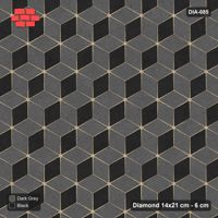 Interlock (Pasco) 14x21 cm · DIA-085 · Tumbling cubes, 3-tone 60 deg - kerb frame