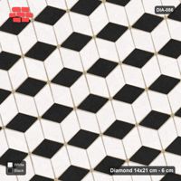 Interlock (Pasco) 14x21 cm · DIA-086 · Tumbling cubes, 3-tone 135 deg - kerb frame