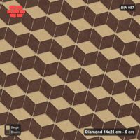 Interlock (Pasco) 14x21 cm · DIA-087 · Tumbling cubes, 3-tone 45 deg - edge to edge
