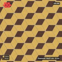 Interlock (Pasco) 14x21 cm · DIA-090 · Tumbling cubes, 3-tone 90 deg - kerb frame