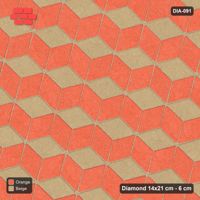 Interlock (Pasco) 14x21 cm · DIA-091 · Tumbling cubes, 3-tone 165 deg - edge to edge