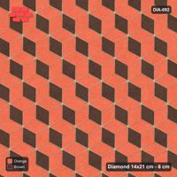 Interlock (Pasco) 14x21 cm · DIA-092 · Tumbling cubes, 3-tone 60 deg - kerb frame