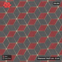 Interlock (Pasco) 14x21 cm · DIA-094 · Tumbling cubes, 3-tone 30 deg - kerb frame