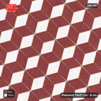 Interlock (Pasco) 14x21 cm · DIA-102 · Tumbling cubes, 3-tone 105 deg - kerb frame