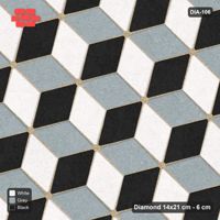 Interlock (Pasco) 14x21 cm · DIA-106 · Tumbling cubes, 3-tone 45 deg - kerb frame