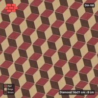 Interlock (Pasco) 14x21 cm · DIA-108 · Tumbling cubes, 3-tone 15 deg - kerb frame