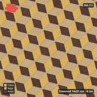 Interlock (Pasco) 14x21 cm · DIA-111 · Tumbling cubes, 3-tone 75 deg - edge to edge