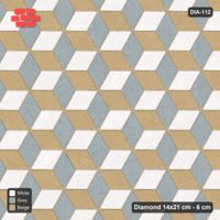 Interlock (Pasco) 14x21 cm · DIA-112 · Tumbling cubes, 3-tone 150 deg - kerb frame