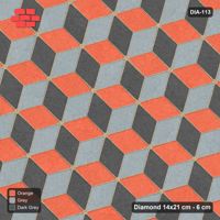 Interlock (Pasco) 14x21 cm · DIA-113 · Tumbling cubes, 3-tone 45 deg - kerb frame
