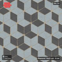 Interlock (Pasco) 14x21 cm · DIA-114 · Tumbling cubes, diagonal flip stripes 120 deg - kerb frame