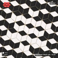 Interlock (Pasco) 14x21 cm · DIA-117 · Tumbling cubes, medallion 165 deg - edge to edge
