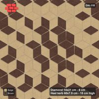 Interlock (Pasco) 14x21 cm · DIA-118 · Tumbling cubes, tonal rings 60 deg - kerb frame